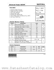 IRFP350A datasheet pdf Fairchild Semiconductor