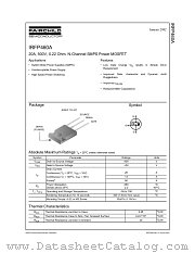 IRFP460A datasheet pdf Fairchild Semiconductor