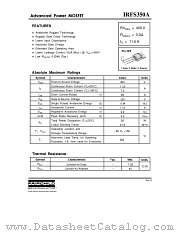 IRFS350A datasheet pdf Fairchild Semiconductor
