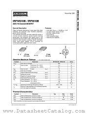 IRFW610B datasheet pdf Fairchild Semiconductor