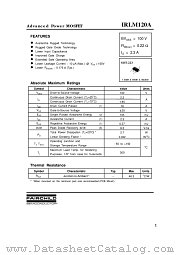 IRLM120A datasheet pdf Fairchild Semiconductor