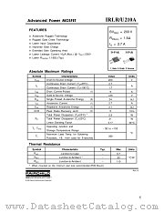 IRLR210A datasheet pdf Fairchild Semiconductor