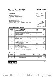 IRLS620A datasheet pdf Fairchild Semiconductor