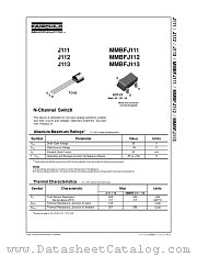 J111 datasheet pdf Fairchild Semiconductor