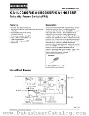 KA1M0365R datasheet pdf Fairchild Semiconductor