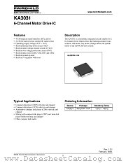 KA3031 datasheet pdf Fairchild Semiconductor