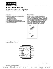 KA3303 datasheet pdf Fairchild Semiconductor