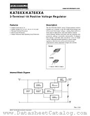 KA7808 datasheet pdf Fairchild Semiconductor
