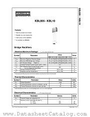 KBL02 datasheet pdf Fairchild Semiconductor