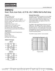 KM4212 datasheet pdf Fairchild Semiconductor