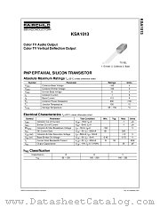 KSA1013 datasheet pdf Fairchild Semiconductor