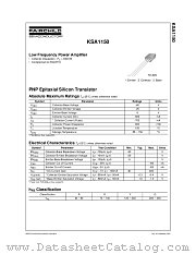 KSA1150 datasheet pdf Fairchild Semiconductor