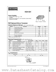 KSA1201 datasheet pdf Fairchild Semiconductor
