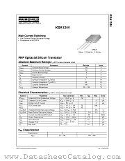 KSA1244 datasheet pdf Fairchild Semiconductor