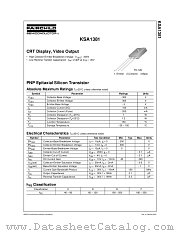 KSA1381 datasheet pdf Fairchild Semiconductor