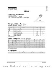 KSA642 datasheet pdf Fairchild Semiconductor