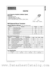 KSA708 datasheet pdf Fairchild Semiconductor