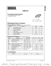 KSB1015 datasheet pdf Fairchild Semiconductor