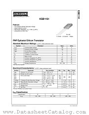 KSB1151 datasheet pdf Fairchild Semiconductor