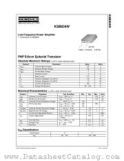 KSB834W datasheet pdf Fairchild Semiconductor