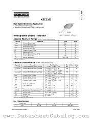 KSC2333 datasheet pdf Fairchild Semiconductor