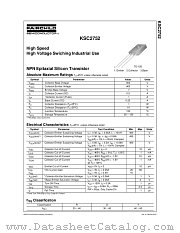 KSC2752 datasheet pdf Fairchild Semiconductor