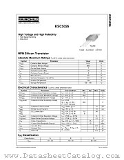 KSC5026 datasheet pdf Fairchild Semiconductor