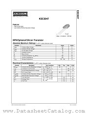 KSC5047 datasheet pdf Fairchild Semiconductor