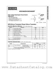 KSC5402D datasheet pdf Fairchild Semiconductor