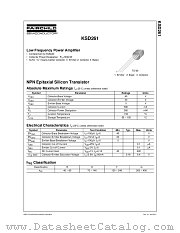 KSD261 datasheet pdf Fairchild Semiconductor