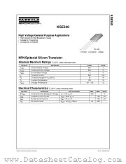 KSE340 datasheet pdf Fairchild Semiconductor