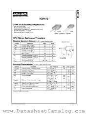 KSH112 datasheet pdf Fairchild Semiconductor