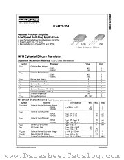 KSH29 datasheet pdf Fairchild Semiconductor