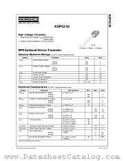 KSP42 datasheet pdf Fairchild Semiconductor