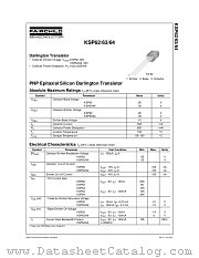 KSP62 datasheet pdf Fairchild Semiconductor