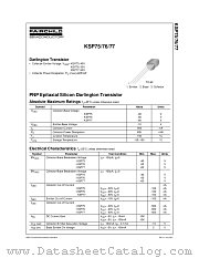 KSP76 datasheet pdf Fairchild Semiconductor