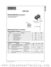 KSR1109 datasheet pdf Fairchild Semiconductor