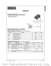 KSR2109 datasheet pdf Fairchild Semiconductor
