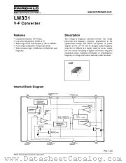 LM331 datasheet pdf Fairchild Semiconductor