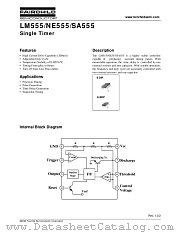 LM555 datasheet pdf Fairchild Semiconductor