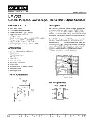 LMV321 datasheet pdf Fairchild Semiconductor