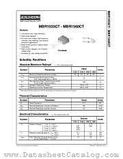 MBR1535CT datasheet pdf Fairchild Semiconductor