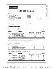 MBR1635 datasheet pdf Fairchild Semiconductor