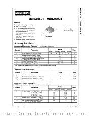 MBR2035CT datasheet pdf Fairchild Semiconductor