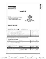 MBRS140 datasheet pdf Fairchild Semiconductor