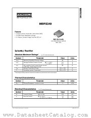 MBRS340 datasheet pdf Fairchild Semiconductor