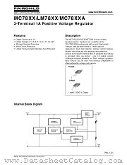 MC7805A datasheet pdf Fairchild Semiconductor