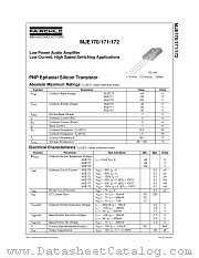 MJE170 datasheet pdf Fairchild Semiconductor