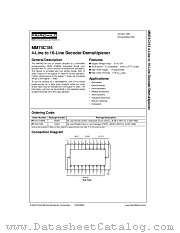 MM74C154 datasheet pdf Fairchild Semiconductor
