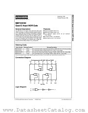MM74HC02 datasheet pdf Fairchild Semiconductor